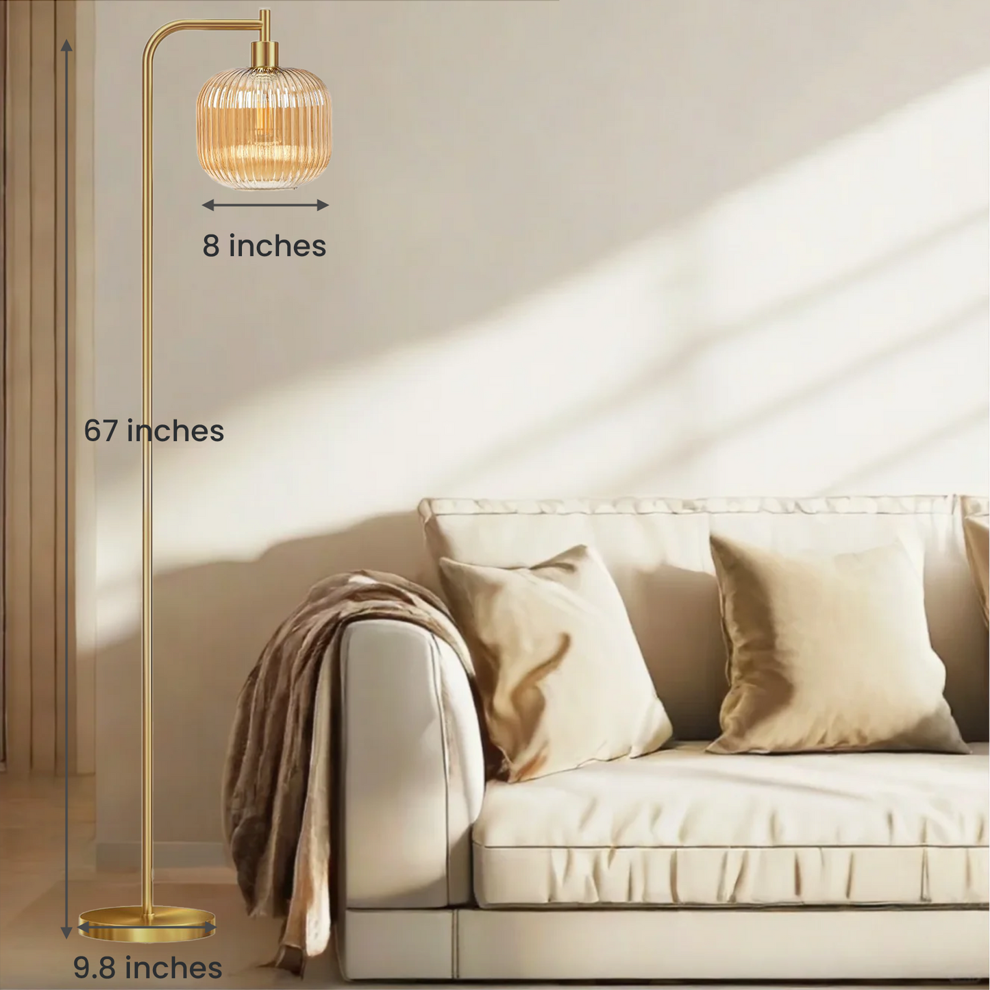 Floor Lights for Living Room,Modern Standing Lamp with Rope Weaving Lampshade Pedal Switch